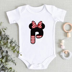 letter name combination alphabet font bow A B C D E graphic Harajuku girl Onesie newborn clothes ABXA
