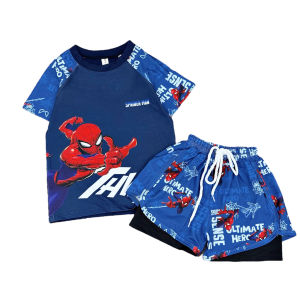 [YumiKids] Bộ Đồ Bơi Họa Tiết Spider Man Người Nhện Cho Bé Trai 12-50 Kg