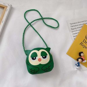 MAXI หมีสำหรับเด็ก กระเป๋าสะพายไหล่โดเรม่อน มิกกี้เมาส์ นกฮูกนกฮูก กระเป๋าใส่เหรียญลายการ์ตูนสำหรับเด็ก แฟชั่นสำหรับผู้หญิง รูปทรงกลม กระเป๋าข้อความ Pikachu ช้อปปิ้ง