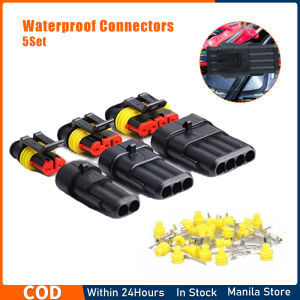 15 set Waterproof Car Electrical Connector Terminals Automotive Electrical Wire Connector Plug Kit 2/3/4 Pin Connectors Male and Female