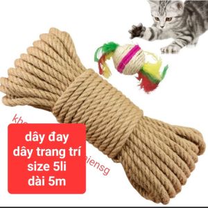 [Size 5mm] 5m dây thừng đay dây gai  trang trí handmade