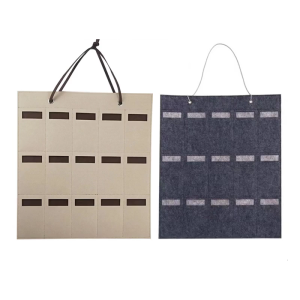 15 Slots Felt Eyeglasses Stand Holder for Sunglasses Glasses Storage Display Hanging Bag Wall Pocket Organizer with Hook