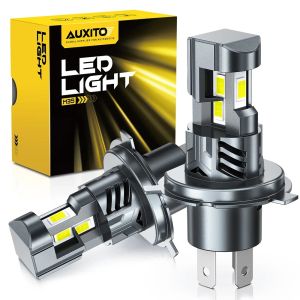 2026 AUXITO 2Psc H4 LED Lights Canbus High Power For Car Headlight H4 LED High Low Beam Turbo Automotivo Lamp 12V 6500K Bulbs 30000LM