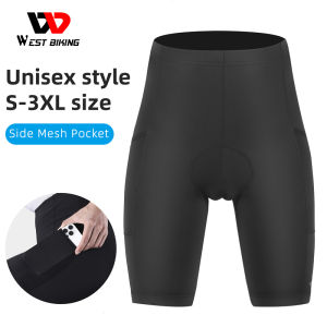 3D สแปนเด็กซ์บุนวมสำหรับปั่นจักรยานตะวันตกกางเกงขาสั้นขี่จักรยานแห้งเร็วระบายอากาศได้สวมใส่สบายฤดูร้อน