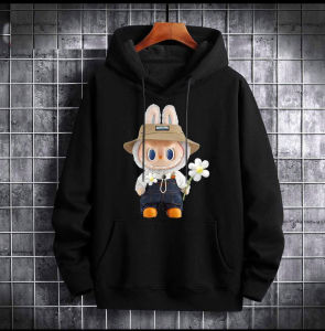 Áo hoodie nam nữ form rộng LABUBU mặc đôi cặp nhóm phong cách hàn quốc phối nón hai lớp có túi to tiện dụng - xuongniTNT