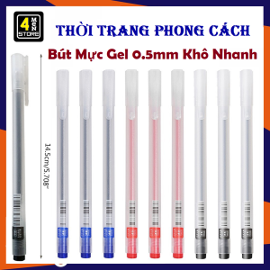 Bút Bi Nước Văn Phòng Mực Gel Ngòi 0.5mm Nhám Màu Khô Nhanh Cho Học Sinh Mực Đều Nét Chữ Đẹp Xanh Đen Đỏ Bút Nước