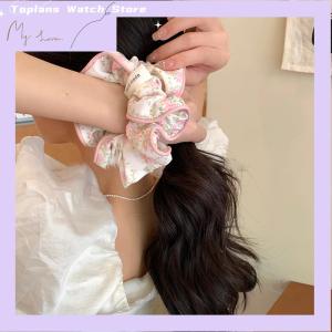 [Toplans]💖[HOT SALE]🎈🎈 Korean Fashion Floral Scrunchies Women Girls Elastic Hair Rubber Band Accessories Tie Hair Ring Rope Headdress Headwear