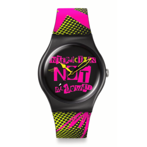 Swatch Distort Mode (SO32B121) Black 41mm Silicone Watch