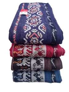 1PCS ORI HANDUK DEWASA MERAH PUTIH MOTIF WARNA TUA JUMBO 70X135CM