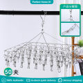 50Clips Stainless Steel Clothes Hanger Drying Racks Clips Ipitan Sipitan Hanger With Clip. 