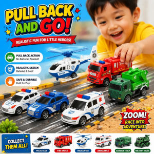 5/6PCS Mini Construction Vehicle Set Police Car Toy Ambulance Rescue Vehicle for Kids Role Play