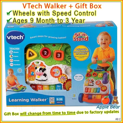 VTech Green Orange Walker Learning Sit to Stand (Age 9 Month to 3 Year) Musical / AppleBear
