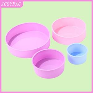 JCSYFAC 1Pc Round Shape Mold Silicone Small Cake Baking Pan DIY Mousse Fondant Cylinder Mould For Pastry Dessert Jelly Kitchen Tool