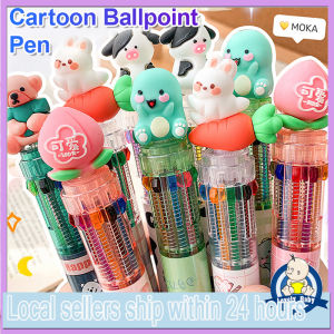 10in1 Colorful Ballpoint Pen for Student 0.5mm Creative For Office & School Stationery Random 1PCS XPH246