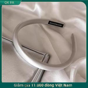 QK FA ✨ Cổ Điển Rắn Màu Kem Hairband Satin Lụa Tóc Ban Nhạc Mũ Nón Cho Phụ Nữ Cô Gái Thời Trang Tóc Hoops Headbands Phụ Kiện Tóc