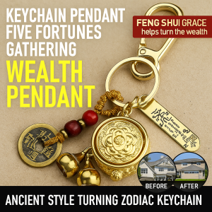 Key Jewelry Jubilee Bowl Exquisite Key Chain Traditional Auspicious Unique and Interesting Culture