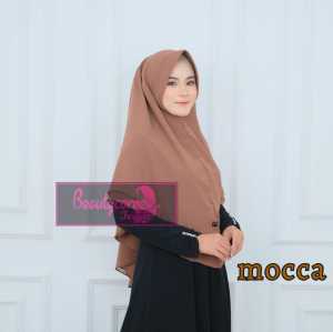 Jilbab Syari 2 Layer Khimar Instan Pet Ceruti Babydoll Premium Kekinian/ Kerudung instan hijab khimar jilbab Pet Busa Jumbo Ukuran XL Bahan Kain Ceruty Baby Doll
