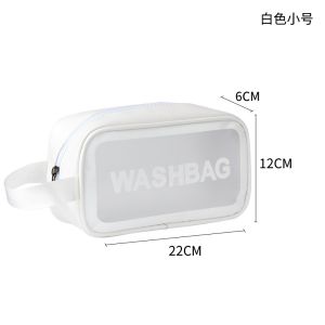 Tas Kosmetik Washbag Travel Pouch Make Up Organizer Transparan Waterproof Kecil Portable Wash Bag