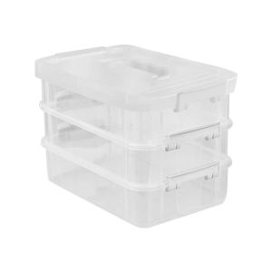 OWNNEW Nhiều lớp Hộp bút Di động Trong suốt Hộp lưu trữ Bút đánh dấu Có thể tháo rời Thùng chứa Trường học