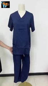 Genuine Product Guarantee[Embroidery]SK Dental Surgical Scrubs Suit Nurse Uniform Clinic DoctorGrooming Spa Work Scrub