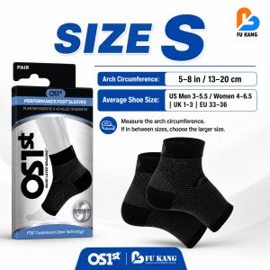 OS1st FS6 Compression Foot Sleeve Pair | Plantar Fasciitis Heel Pain Arch Support | Ready Stock SG