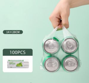 Tank top style fresh-keeping bag food grade household refrigerator disposable plastic bag portable food bag