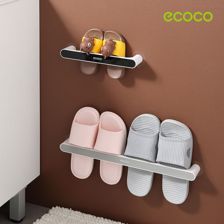Ecoco Slipper Rack Wall-mounted No Drilling Shoe Hanging Storage