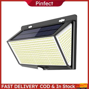 Long-lasting Solar Wall Light with Motion Sensor 468 LED for Outdoor Garden Street and Yard Lighting