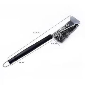 Keranixy Long Handle BBQ Wire Brush Bristles Cleaning Tool Grill Oven Rack Baking Tray Berus Kawat Panggangan