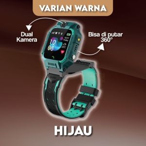 Smartwatch Anak Dual Kamera Jam Tangan Digital Silikon Perempuan Laki Laki Murah