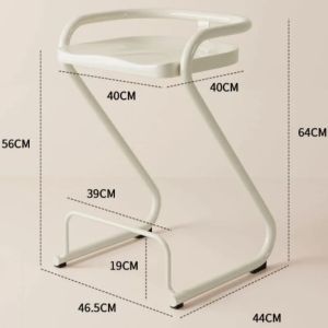 Sacesr Modern Bar Stool Metal Frame Armrest Anti Slip Foot Pads Breakfast Stool Kitchen Dining Room Bar Stools Simple Luxury Home Decor 8N6Y2