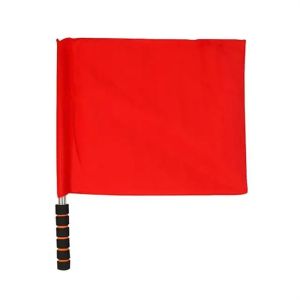 DSFDF High-visibility Soccer Referee Flag Eye-catching Red White Yellow Competition Signal Flag Sports Equipment Fair Play Linesman Flags Sports Match