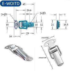 E-WOITD 4 chiếc khóa miệng vịt khóa nhỏ Quà Tặng Vali Khóa Móc Khóa chuyển đổi then cửa