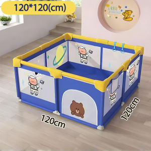 Playpen for Baby with Free Balls Queen Size Safety Indoor Outdoor Playpen with Basketball