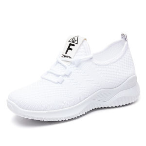 Free Shipping WomenS Spring Sneakers Featuring Breathable Knit Mesh Available In Large Sizes With Thick Soles And A Casual Fashionable And Versatile Design