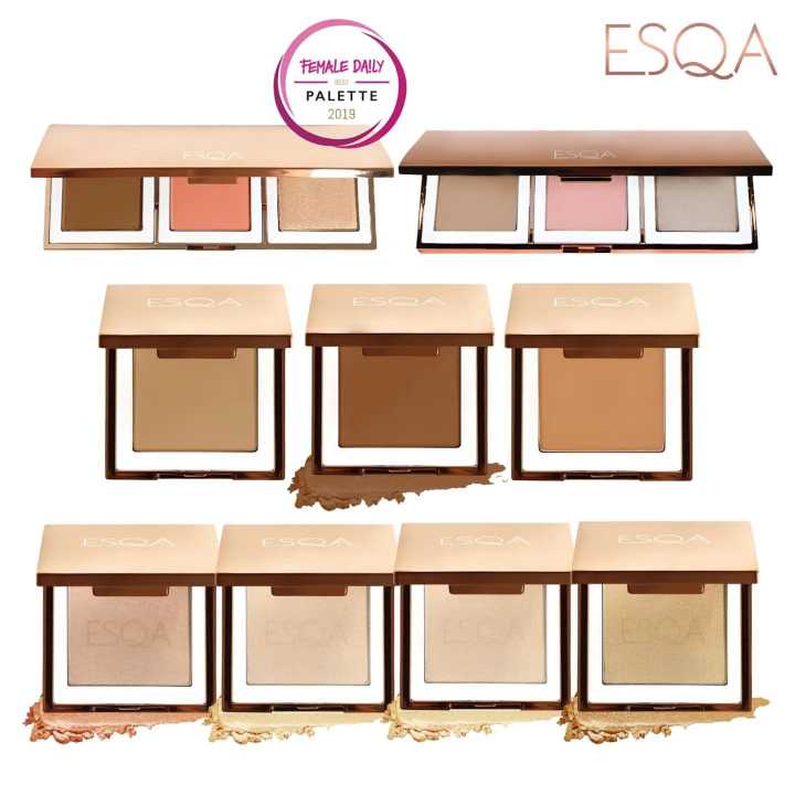ESQA Trio Goddess Cheek Palette Bronzer & Highlighter Lazada Indonesia