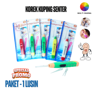 ( 1 LUSIN ) Korek Kuping LED / Flashlight Earpick Pembersih Telinga Korek Kuping LED / Earpick / Cotton Bud / Earpick Kualitas Bagus - 12 Pcs / KEEP BLESSING