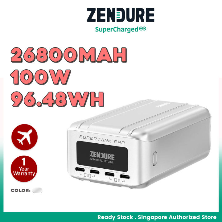 Zendure SuperTank Pro 26800mAh 100W Fast Charging Power Bank Laptop PowerBank AirlineSafe with