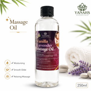 Vanilla Lavender 250ml Relaxing Massage Oil for Body Spa Therapy | Moisturizing & Non-Sticky