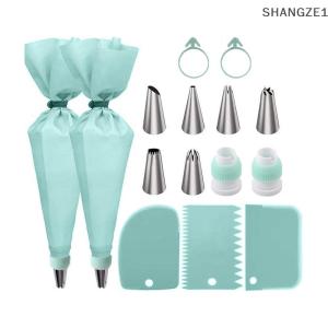 CHENJ Stainless Steel Kitchen Baking Cake Decorating Tool Silicone Piping Nozzles