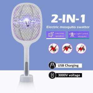 LED Mosquito Killer Lamp 3000V Electric Mosquito Racket Bug Zapper Insect Killer USB Rechargeable Fly Swatter Trap Anti Mosquito Flies CNY Gift Present