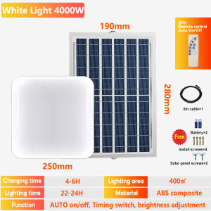 【Real warranty】2PCS Solar Ceiling Light solar light Outdoor Waterproof IP67 Intdoor Lamp Led Solar Lights indoor 3 colors Automatic With solar Panel solar lights with solar panel automatic night light with remote control