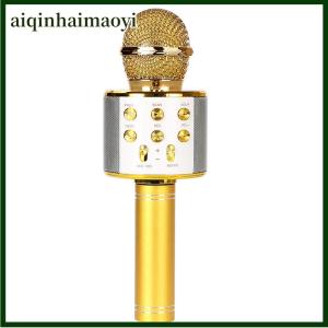 aiqinhaimaoyi Karaoke Wireless Microphone Mic For Cell Mobile Phone Do Singing Bluetooth Condenser Mikrofon Blutooth Smartphone Micro DJ Audio