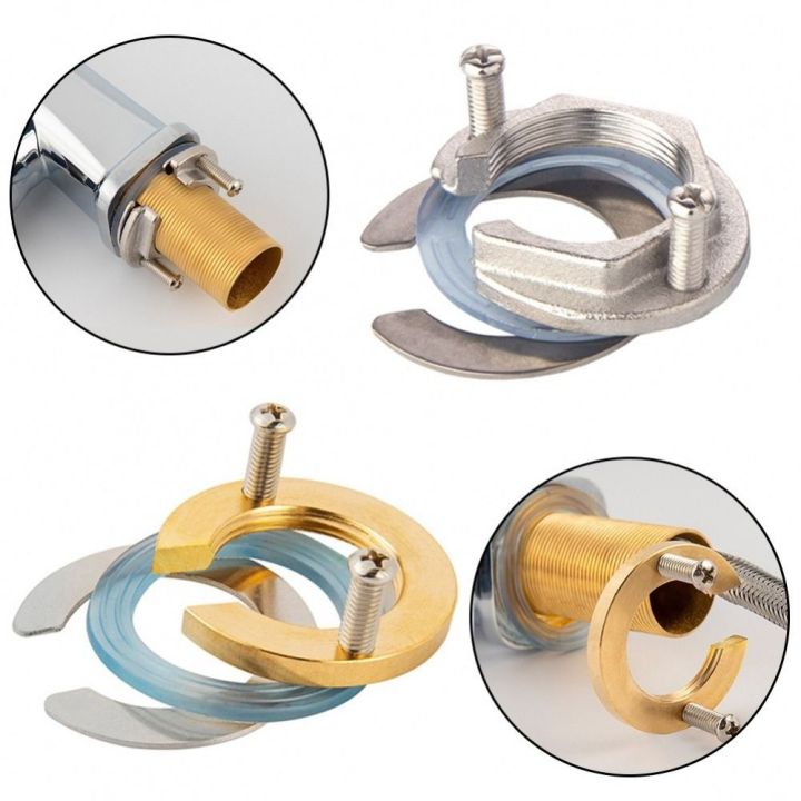 DOITOOL 2-Set Kitchen Faucet Mounting Kit - Single Hole Bolt Fastener With Washers, Nut, Rubber Plate