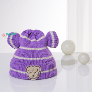 ByKiddos - Topi Kupluk Anak Motif Bear Lucu Baru Kekinian Bahan Rajut Lembut