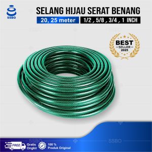 SELANG AIR 20 25 METER HIJAU ANTI LUMUT 1/2 5/8 3/4 INCH TEBAL 2 MM TAMAN PERALATAN PERKEBUNAN MURAH