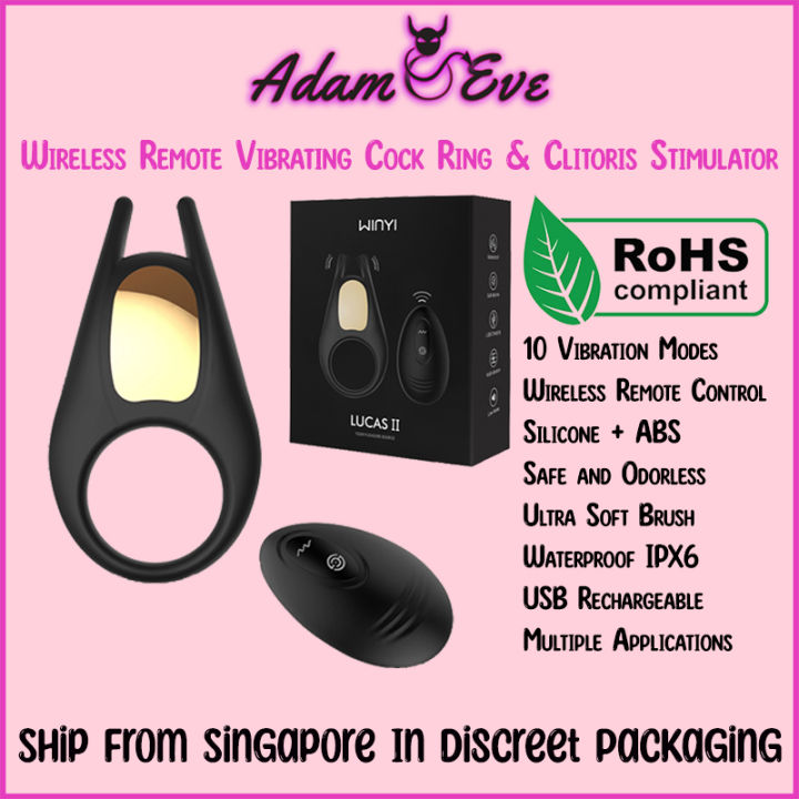 Vibrating Cock Ring / Penis Ring | Clitoris Stimulator Vibrator | For Her /  Him / Couples  Winyi Lucas II WY0523 (10 Vibration Modes / Wireless  Remote) | Lazada Singapore