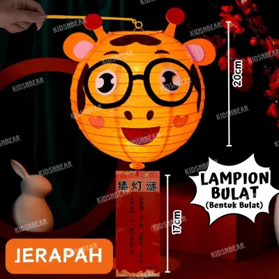 Mainan Diy - Diy Craft - Lampion Anak Pegang - DIY LAMPION LAMPU LED Kertas Gantung Mainan Edukasi Anak Festival - 231-Diy Lentera Lampion Bulat