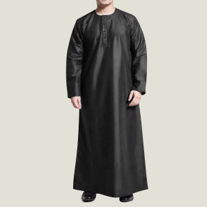 Jubah Kurta Pria Muslim Casual Kancing Trendi baru design laki laki Arab