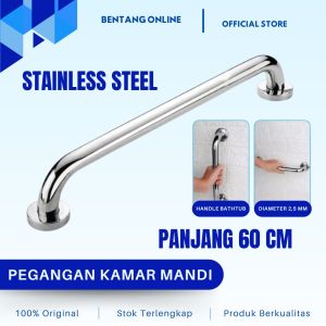 Handle Bathtub Stainless Pegangan Kamar Mandi Toilet Gagang Bathup Dinding Bath Tub 30 40 50 60 cm